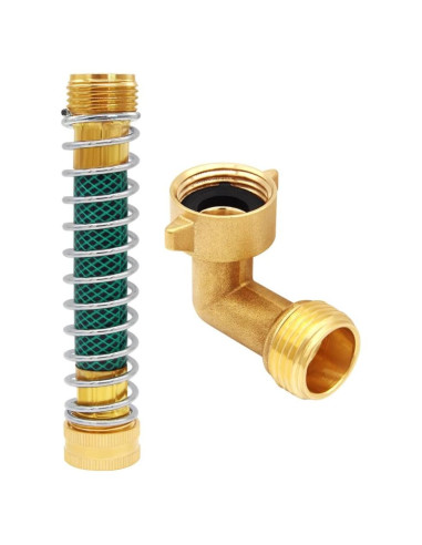 Conector de manguera de bronce Uenede 3/4" GHT codo 90