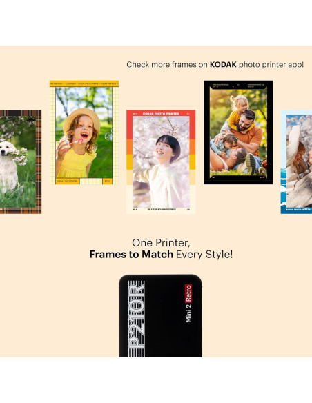 Impresora de Fotos Portátil Kodak Mini 2 Retro 4PASS 68 Hojas