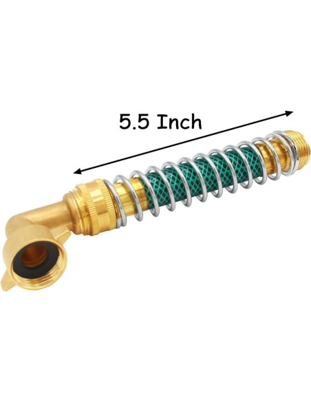 Conector de manguera de bronce Uenede 3/4" GHT codo 90