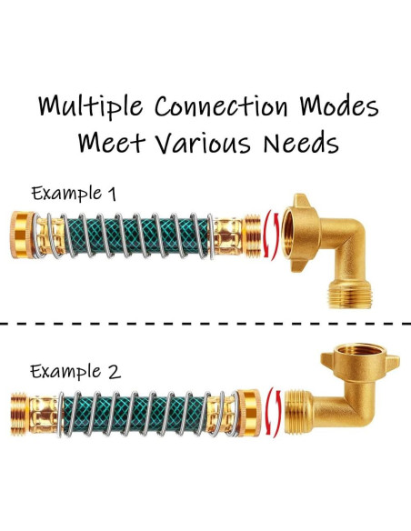Conector de manguera de bronce Uenede 3/4" GHT codo 90
