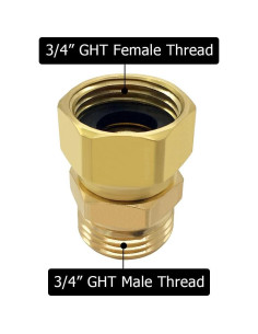 Adaptador Giratorio Hooshing 3/4" GHT Jardín Latón 2
