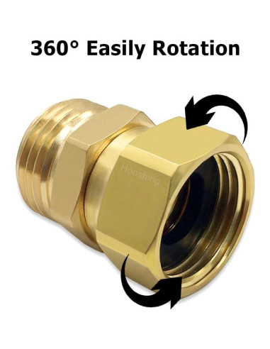 Adaptador Giratorio Hooshing 3/4" GHT Jardín Latón