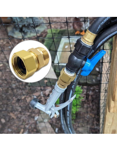 Adaptador Giratorio Hooshing 3/4" GHT Jardín Latón