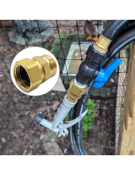 Adaptador Giratorio Hooshing 3/4" GHT Jardín Latón