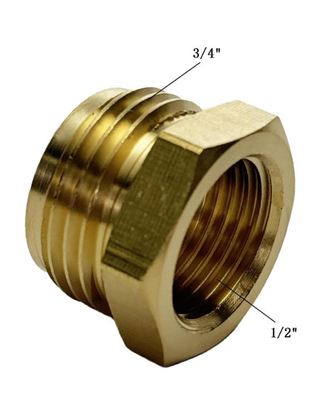 Adaptador de Manguera de Jardín XNTONG G1/2 a GHT 3/4