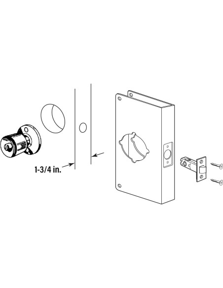 Placa de Refuerzo de Cerradura Prime-Line U 9551 Acero Inoxidable