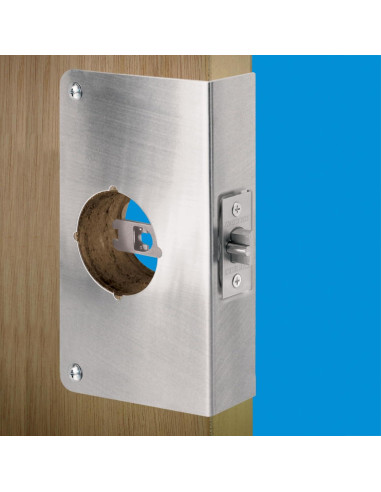 Placa de Refuerzo de Cerradura Prime-Line U 9551 Acero Inoxidable