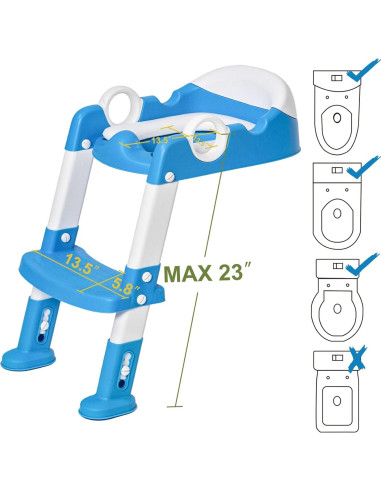 Asiento de Entrenamiento para Baño Wiifo Azul Ajustable