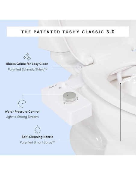 Bidet TUSHY Classic 3.0 No Eléctrico Platino Ajustable