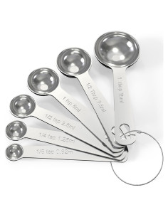 Juego de Cucharas Medidoras Acero Inoxidable TILUCK 6 Pzas