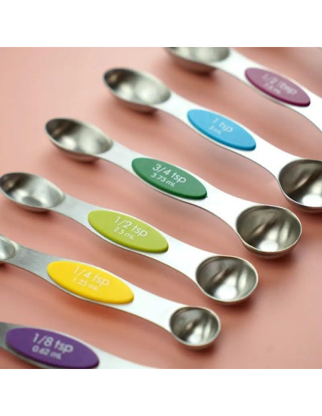 Cucharas Medidoras Magnéticas 7 Piezas Acero Inoxidable
