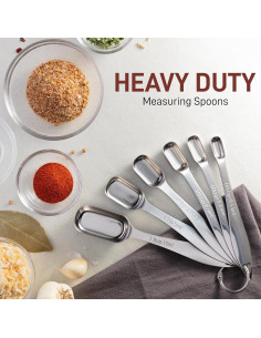 Juego de Cucharas Medidoras Zulay - 6 Piezas Acero Inoxidable 2