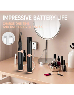 Rizador de Pestañas Eléctrico Recargable NYUDN 2en1 Negro 2