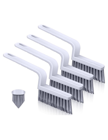Cepillo de limpieza de lechada Lumkew - 4 piezas, cerdas duras