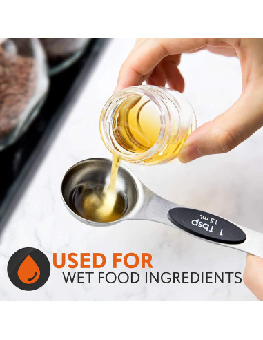 Set de Cucharas Medidoras Magnéticas NutriChef 6 Piezas