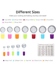 Juego de Tazas y Cucharas Medidoras U-Taste 13 Piezas Acero Inox 2