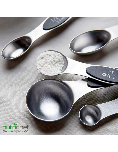 Set de Cucharas Medidoras Magnéticas NutriChef 6 Piezas