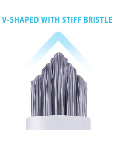 Cepillo de limpieza de lechada Lumkew - 4 piezas, cerdas duras