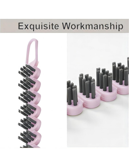 Juego de Cepillos de Limpieza POPGIO 3 Piezas Negro y Rosa