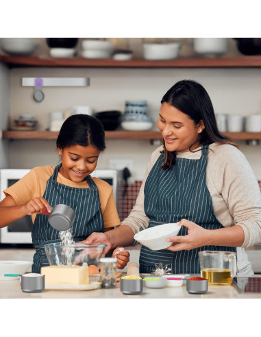 Set de 5 Tazas Medidoras Magnéticas Minteem Acero Inoxidable