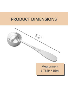 Cuchara Medidora Acero Inoxidable BERYLER 15 ml 1 Cucharada 2