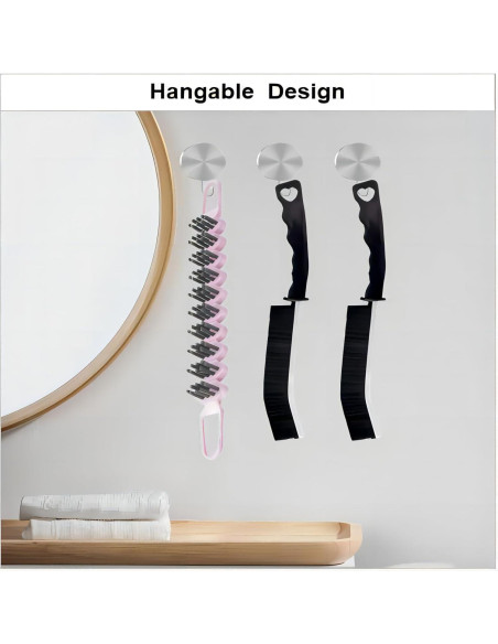 Juego de Cepillos de Limpieza POPGIO 3 Piezas Negro y Rosa