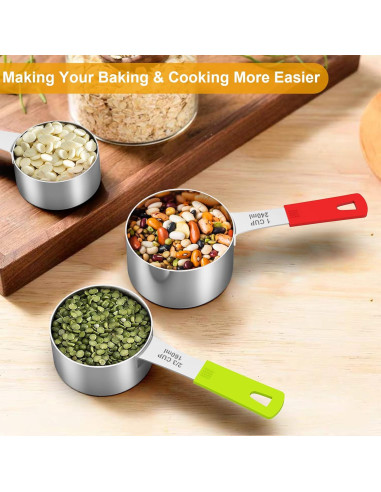 Conjunto de 8 Tazas Medidoras Wildone Acero Inoxidable