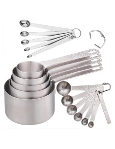 Juego de Tazas y Cucharas Medidoras Smithcraft Acero Inoxidable