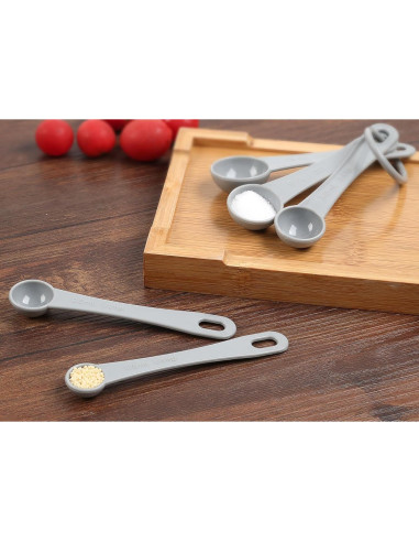 Juego de Cucharas Medidoras DOTINGHUX 12 Piezas Gris