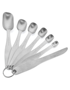 Cucharas Medidoras Magnéticas EDELIN Acero Inoxidable 6 Piezas