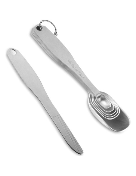 Cucharas Medidoras Magnéticas EDELIN Acero Inoxidable 6 Piezas