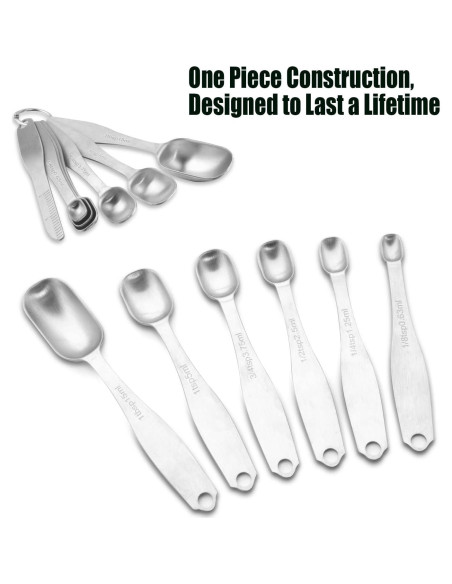 Cucharas Medidoras Magnéticas EDELIN Acero Inoxidable 6 Piezas
