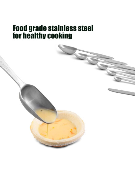 Cucharas Medidoras Magnéticas EDELIN Acero Inoxidable 6 Piezas