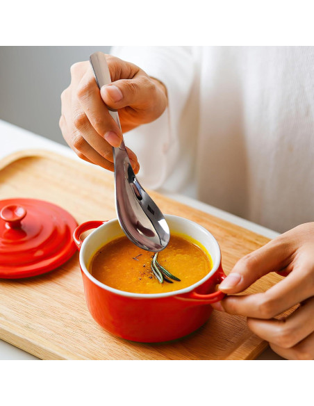 Set de 6 Cucharas de Sopa AOOSY Acero Inoxidable Ergonómicas