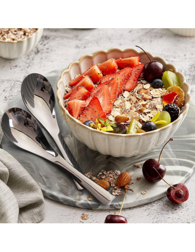 Set de 6 Cucharas de Sopa AOOSY Acero Inoxidable Ergonómicas