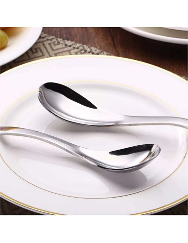 Set de 6 Cucharas de Sopa AOOSY Acero Inoxidable Ergonómicas
