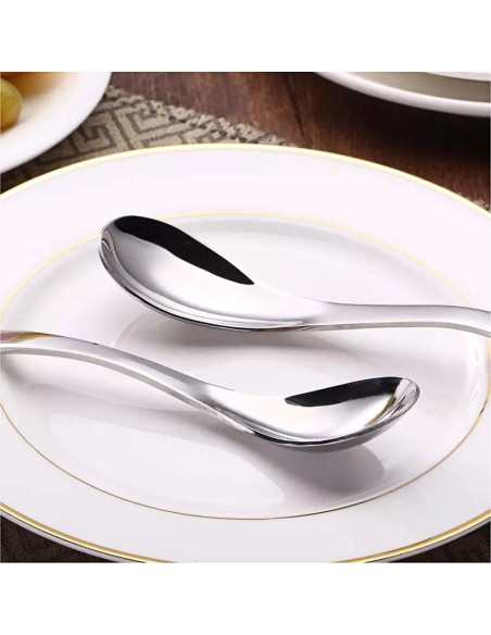 Set de 6 Cucharas de Sopa AOOSY Acero Inoxidable Ergonómicas