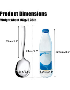 Cuchara de Servicio Buffet Wenkoni Acero Inoxidable 316L 24 cm 2