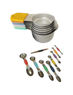 Juego de Tazas y Cucharas Medidoras RUVAIKER 16 Piezas