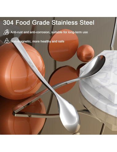 Juego de 4 cucharas de café GLAMFIELDS acero inoxidable 15,24 cm