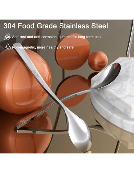 Juego de 4 cucharas de café GLAMFIELDS acero inoxidable 15,24 cm