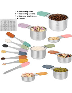 Juego de Tazas y Cucharas Medidoras Magnéticas Smithcraft 15 Piezas 2