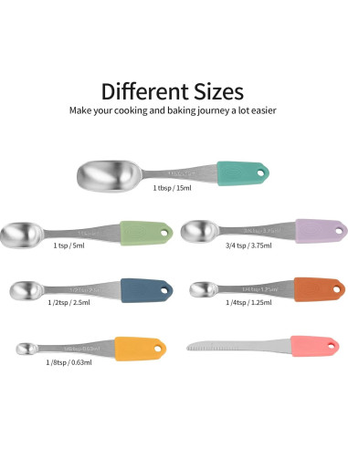 Juego de Tazas y Cucharas Medidoras IFFMYJB Acero Inoxidable