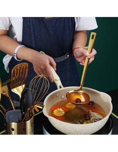 Cucharón de Cocina Berglander Acero Inoxidable Oro 30,68 cm