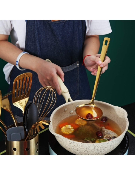 Cucharón de Cocina Berglander Acero Inoxidable Oro 30,68 cm