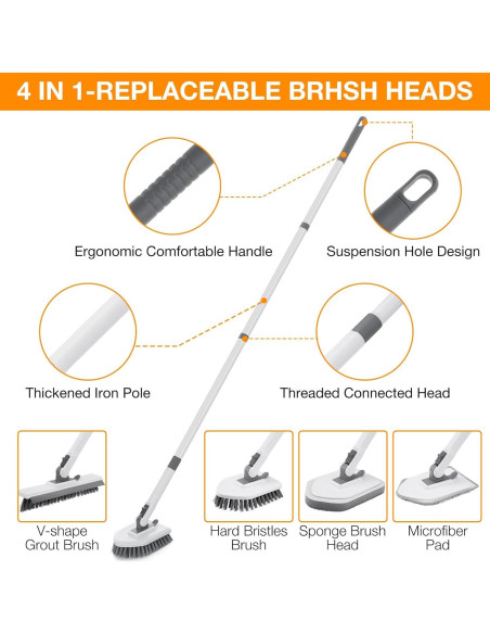 Cepillo Limpiador 4 en 1 Bestnifly para Baño y Azulejos