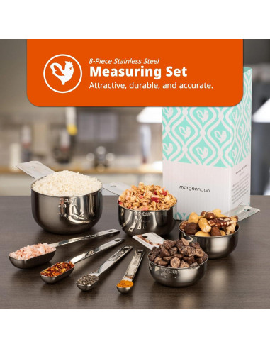Kit de Medición Acero Inoxidable Morgenhaan - 8 Piezas