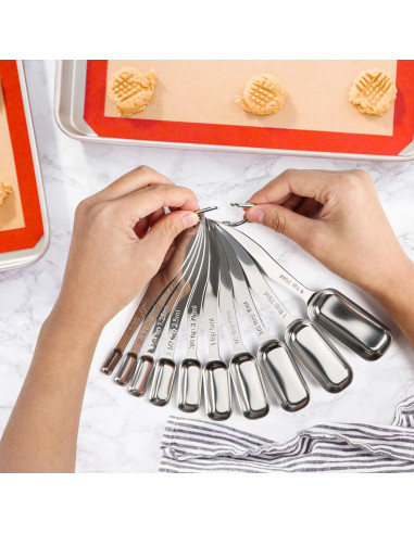 Set de 10 Cucharas Medidoras Acero Inoxidable FANGSUN