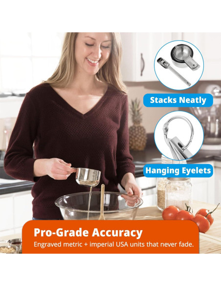 Kit de Medición Acero Inoxidable Morgenhaan - 8 Piezas