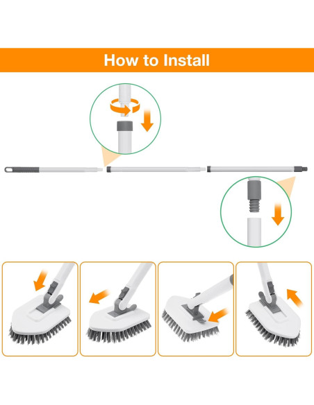 Cepillo Limpiador 4 en 1 Bestnifly para Baño y Azulejos